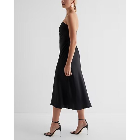 Express Strapless Brown Dress - Picture 2 of 3